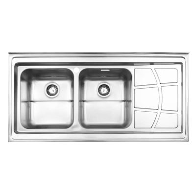 سینک-فانتزی-روکار762.60استیل-البرز-120-60لگن-چپ